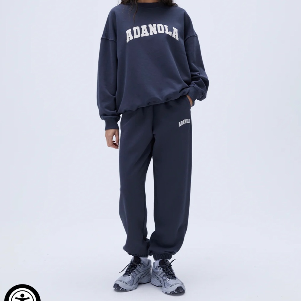 Adanola Varsity Sweatpants - Midnight Blue (NWT) SHORT Length!